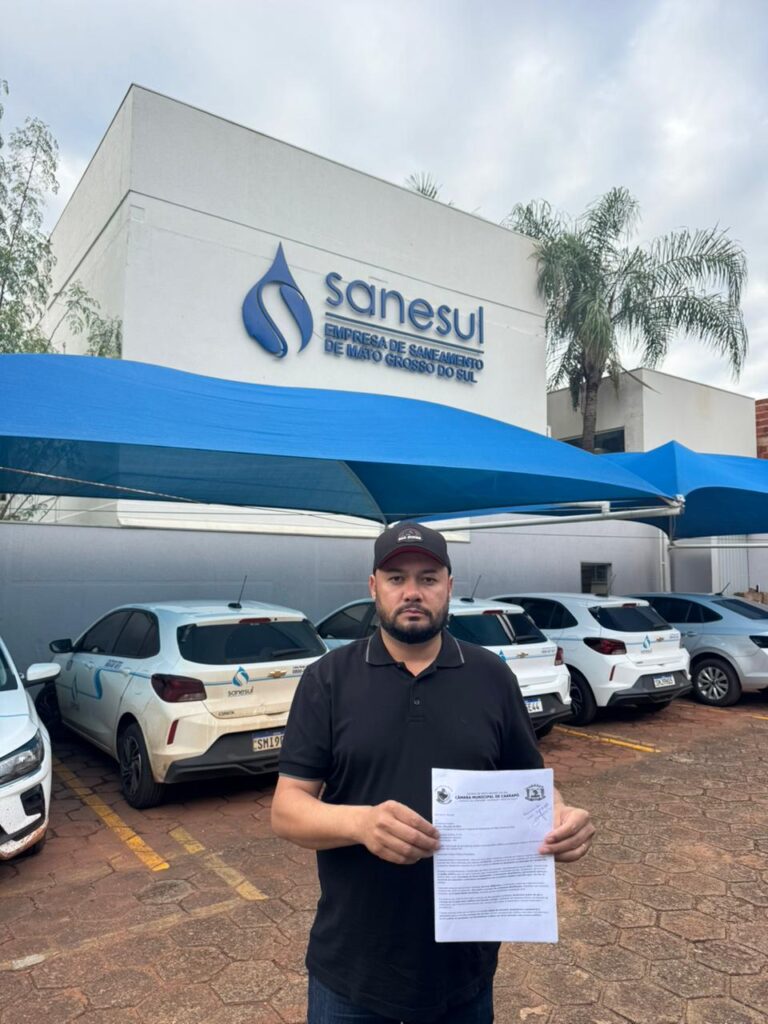Vereador Nado Tozzi leva demandas de Caarapó à presidência da Sanesul em Campo Grande