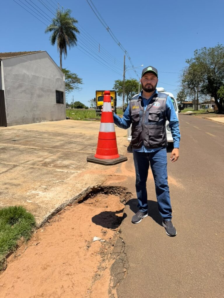 Nado Tozzi fiscaliza três pontos em Caarapó e cobra conclusão de reparos da Sanesul